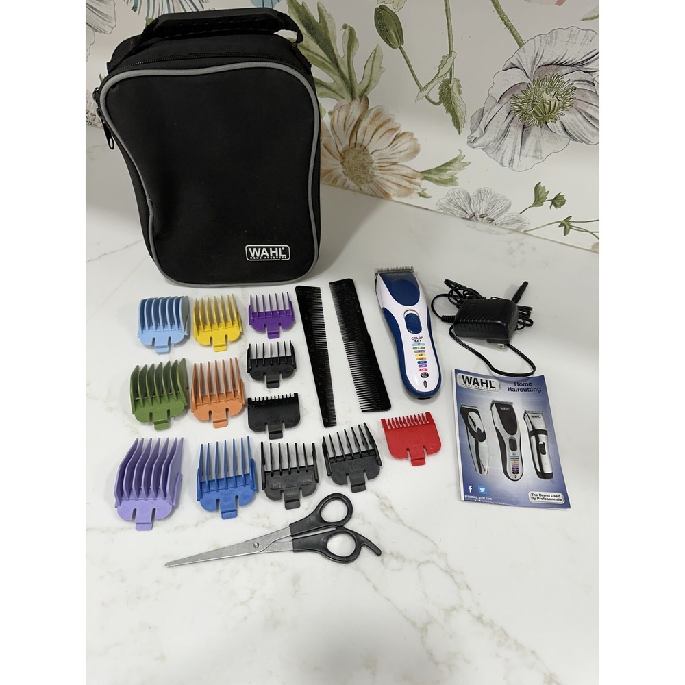Wahl Clipper Pro Complete Haircutting Groom Kit with Easy Color Coded Guide Comb